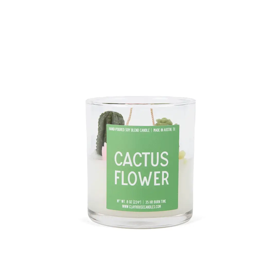 Cactus Flower Candle by Clay House Candles — Mother's Day gift idea