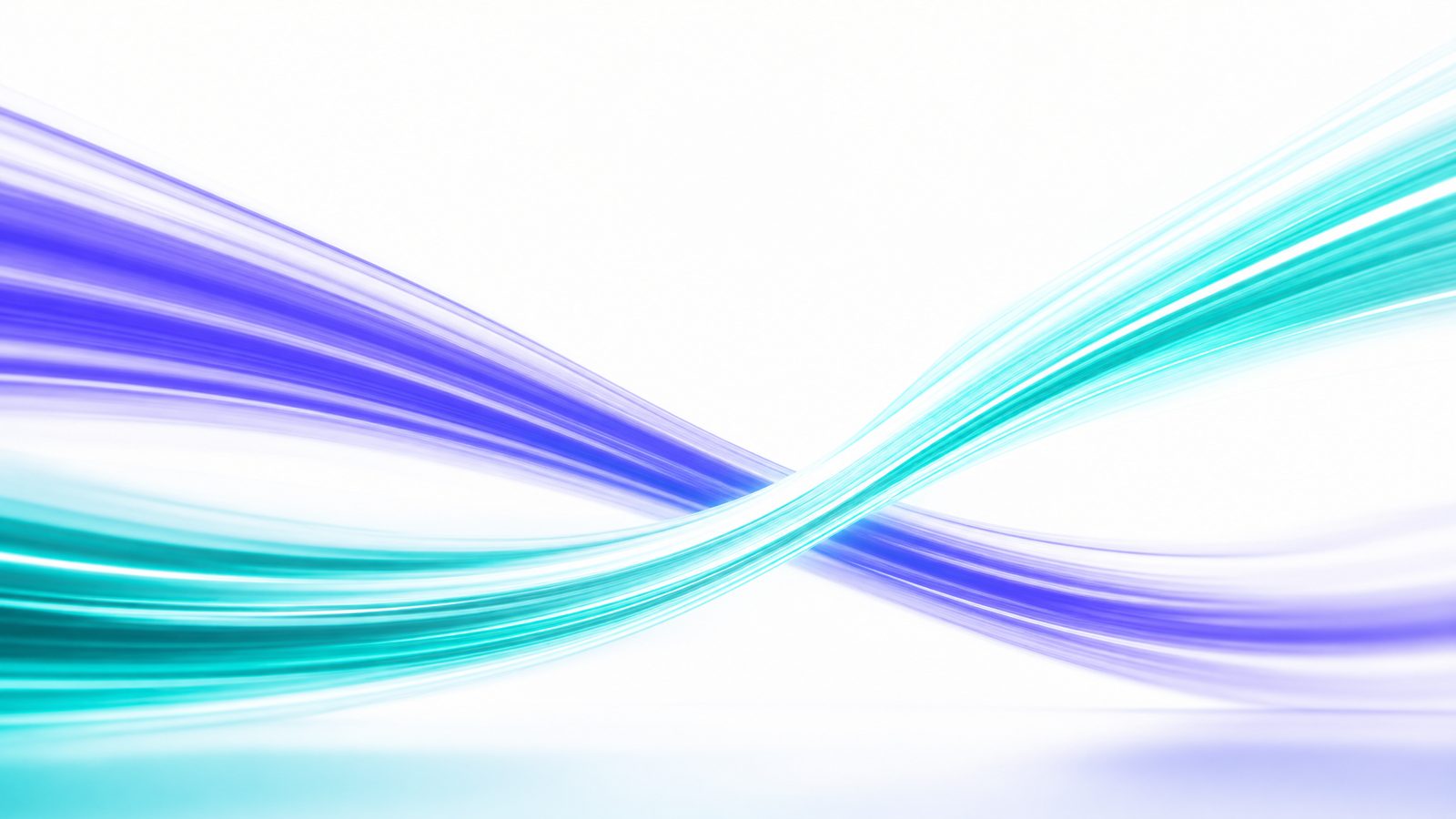 Abstract indigo and teal high-key light ribbons racing and crossing on a pale background
