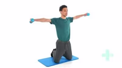 Man exercising with dumbbells