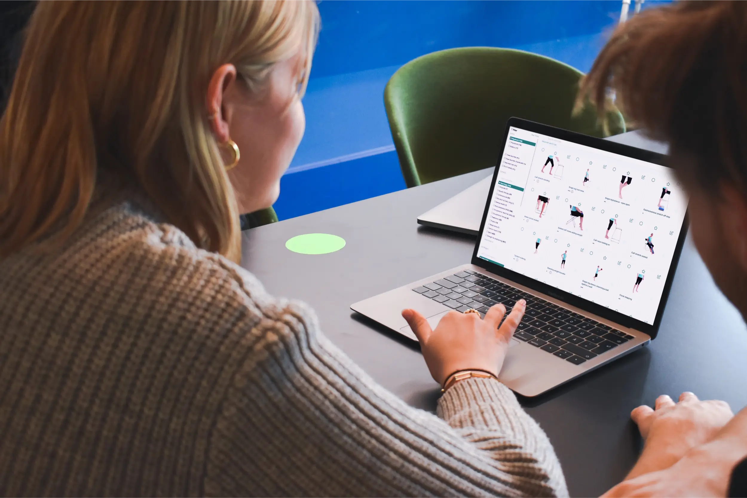 Physitrack analytics on tablet and phone