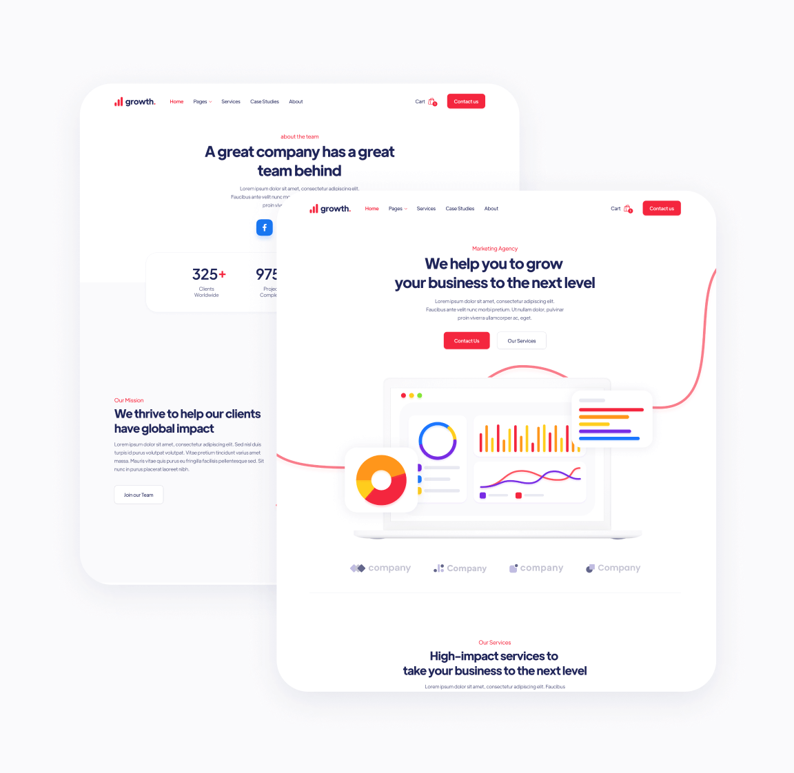 Pages Included - Growth Webflow Template