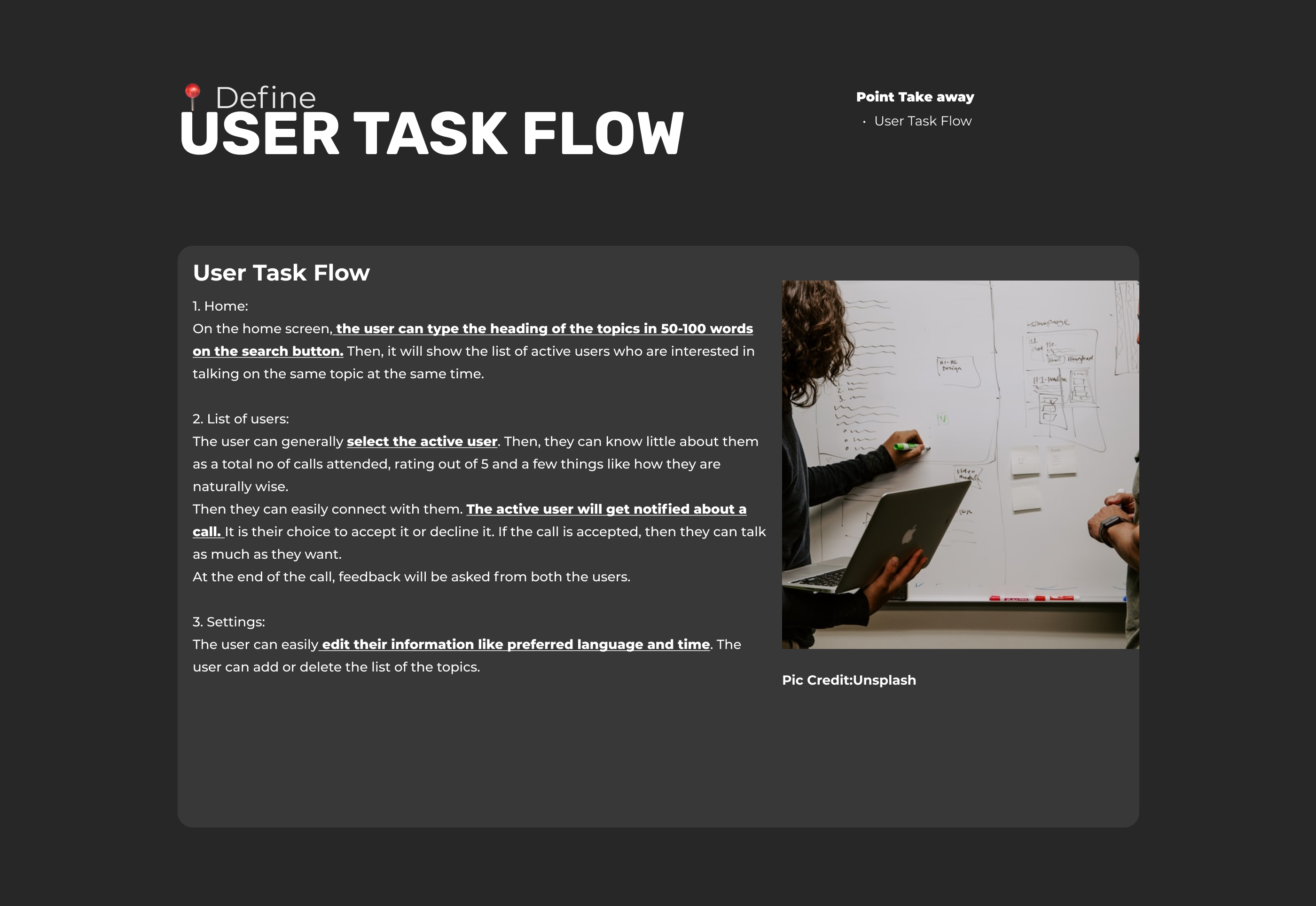 user task flow