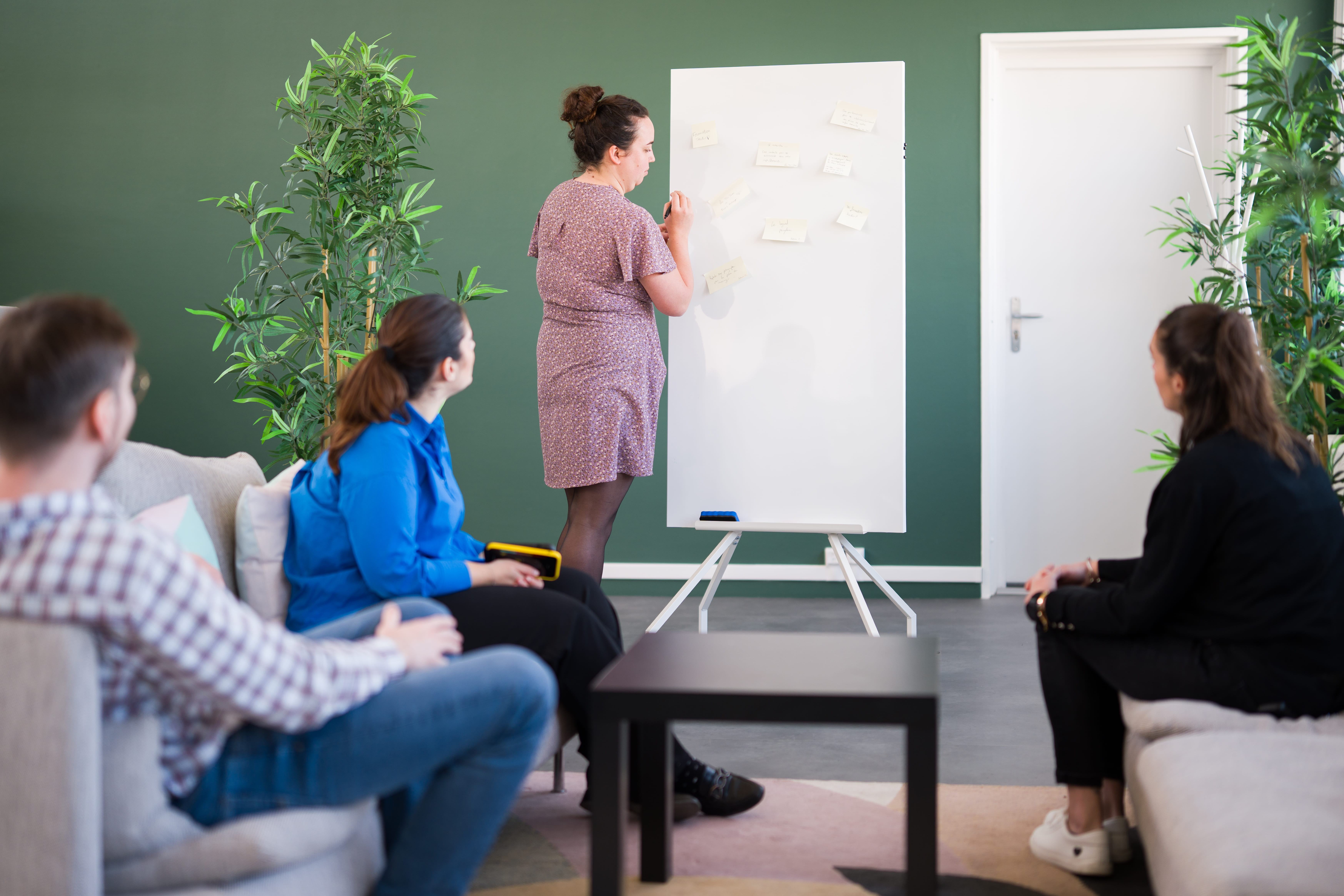 Étudiants en tournage au centre de formation Studio P