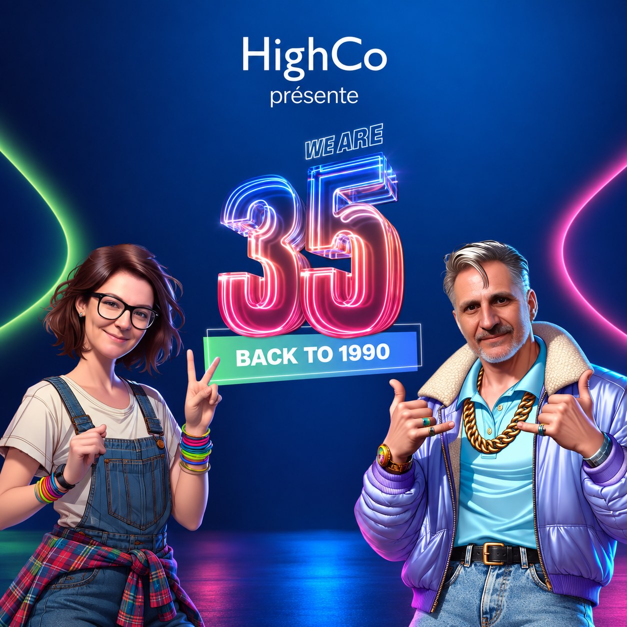 HighCo 35 ans — Back to 1990, les avatars générés par IA