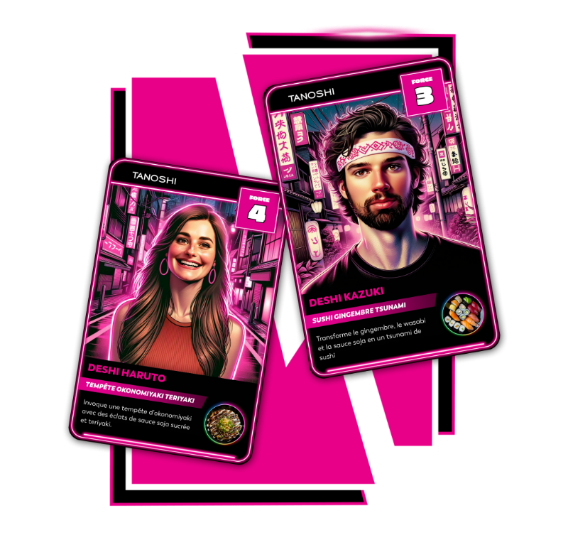 Budokai Cards, cartes générées par IA pour Tanoshi