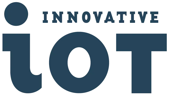 Logo with the word ‘INNOVATIVE’ above large letters ‘IoT’ in bold uppercase font.