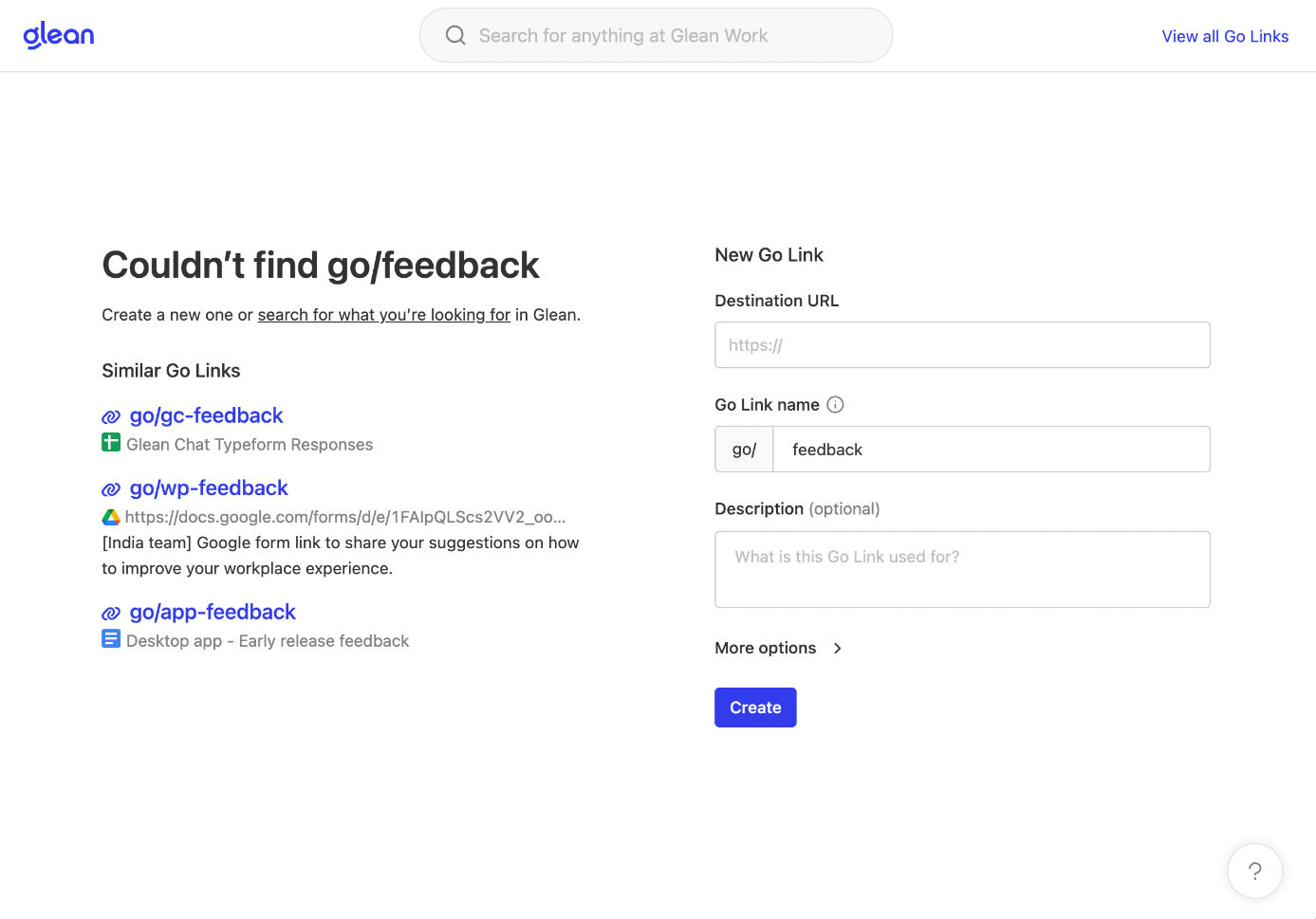 Glean Go Links