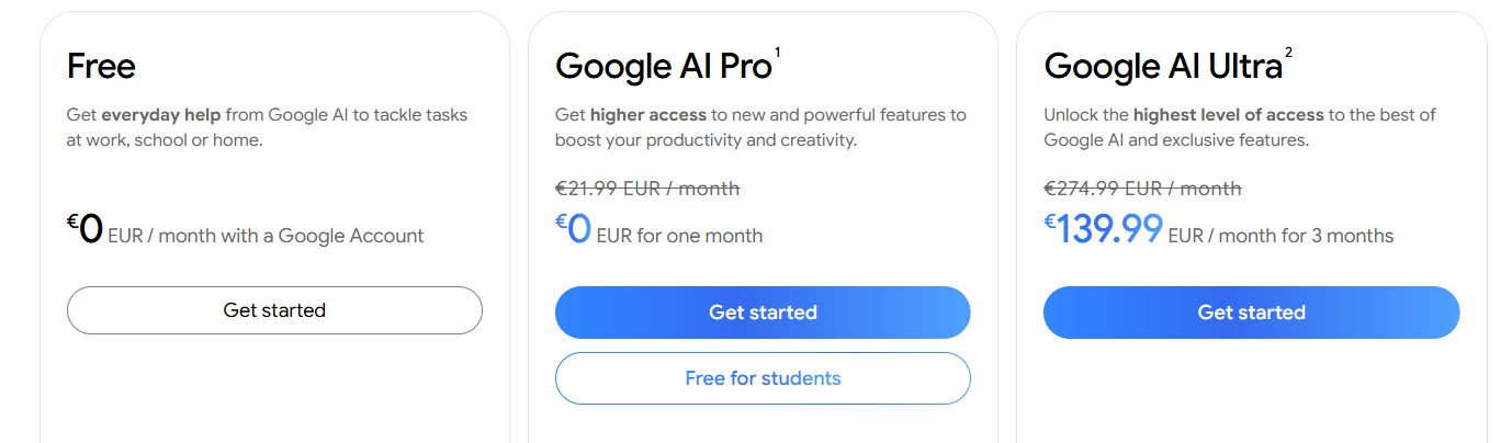 how to get gemini ai pro for free