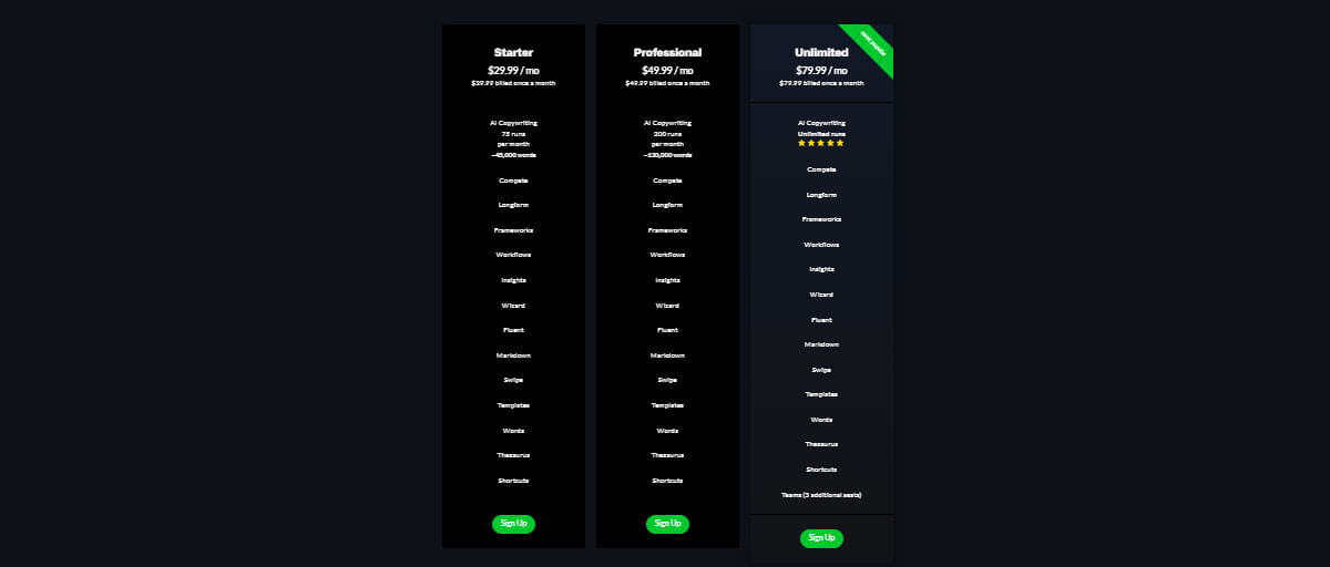 closers-copy-pricing-plans