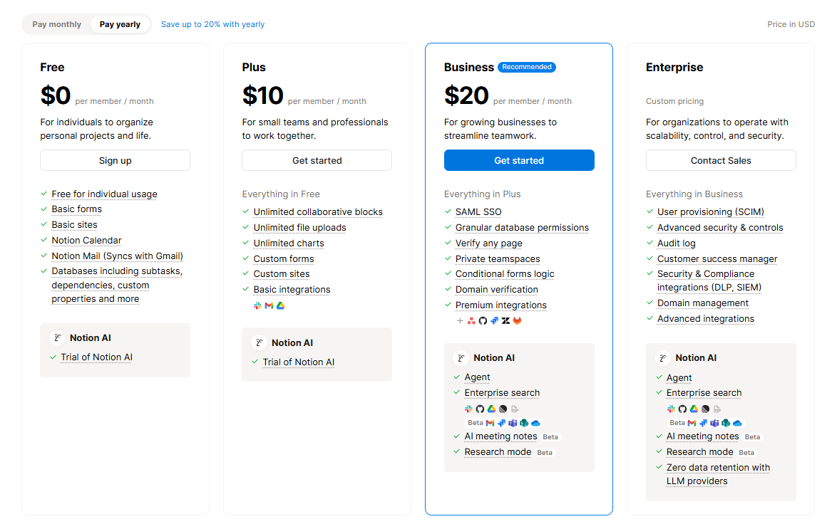 Notion Pricing
