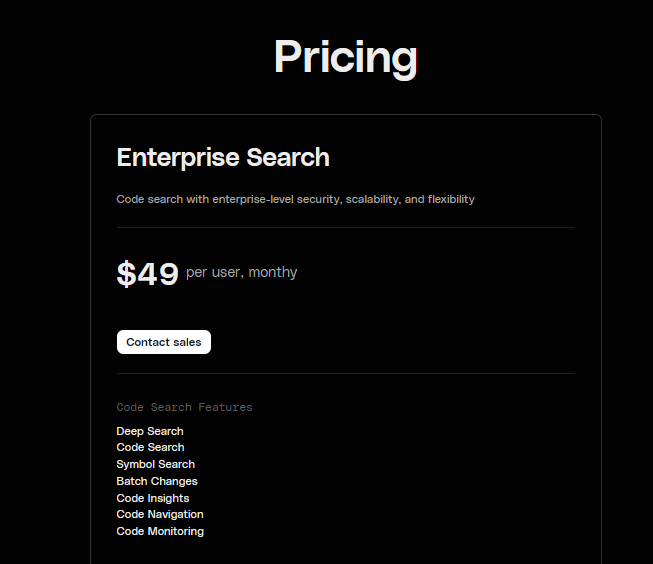 Sourcegraph Pricing