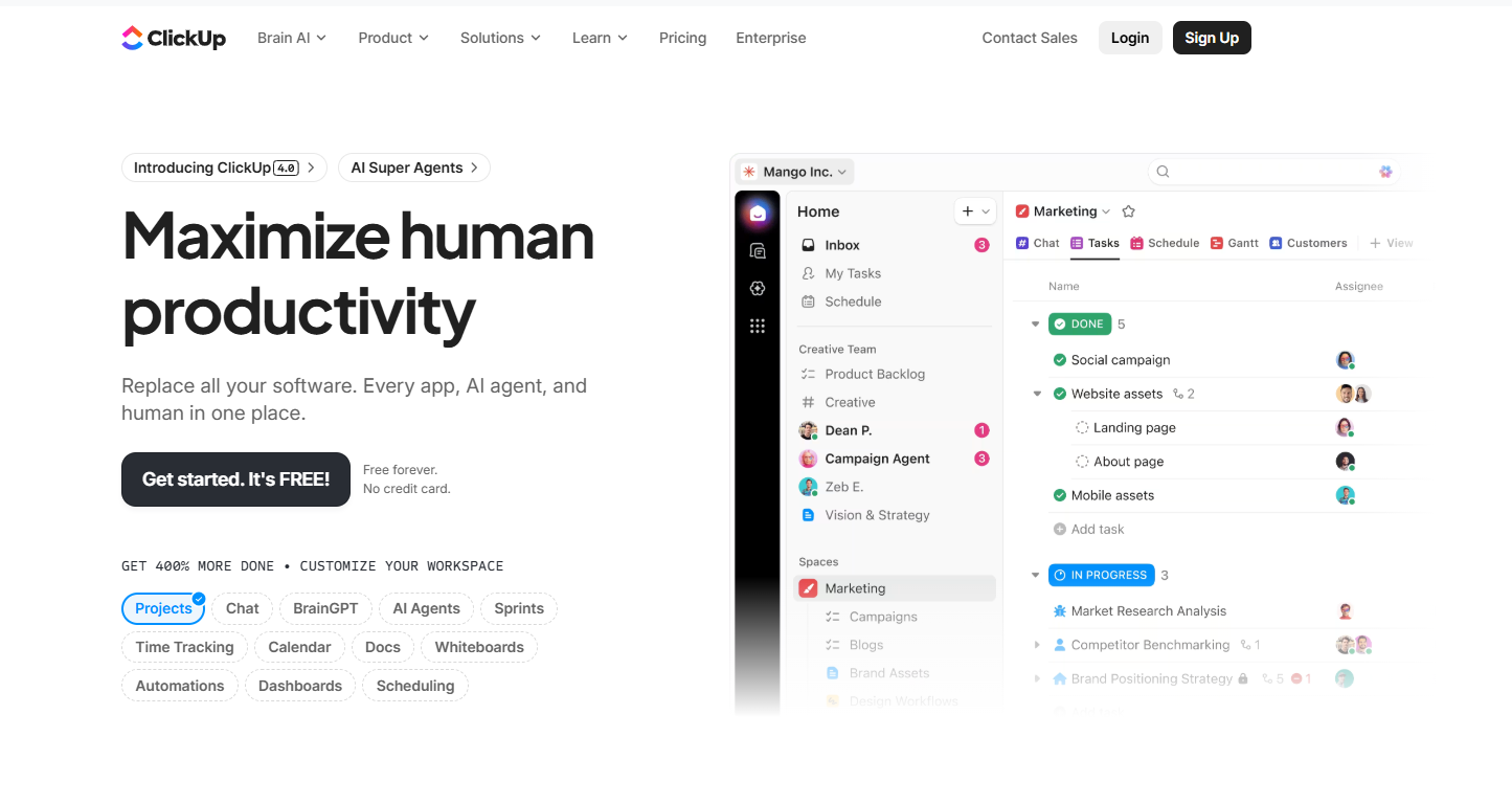 ClickUp AI Collaboration Tool