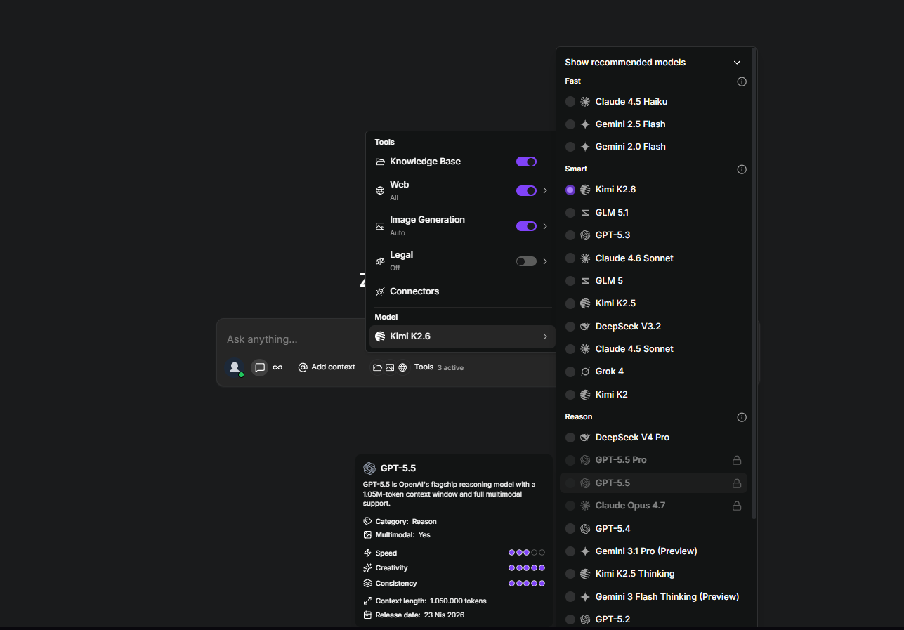 Accessing GPT-5.5 via TextCortex