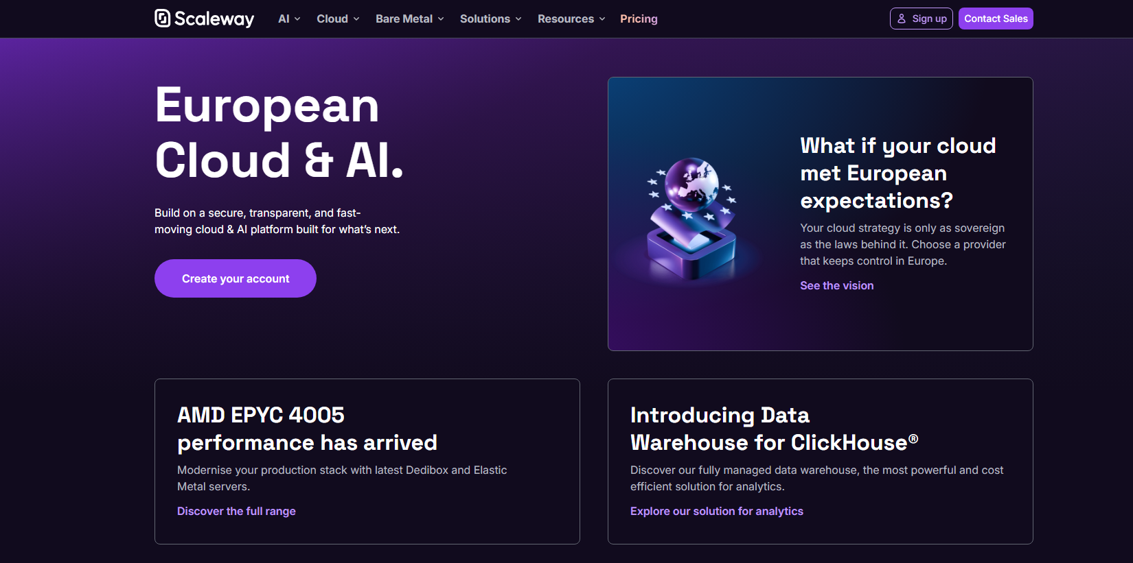 Scaleway-homepage