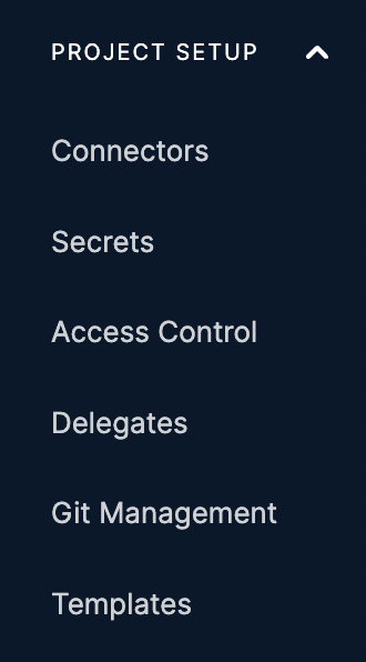 Harness delegate menu