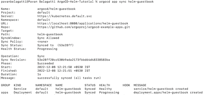 syncing in Argo <a href=