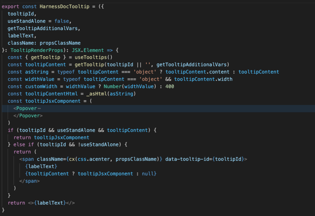 Tooltip Icon and Content