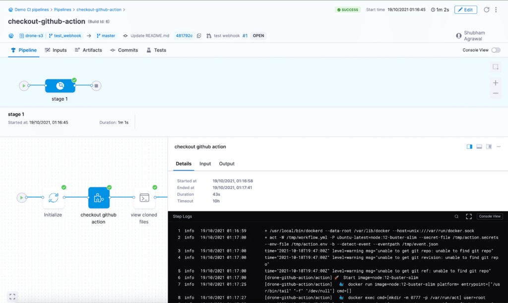 Checkout GitHub Actions Example