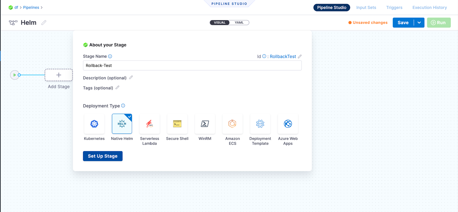 Creating a project in Helm