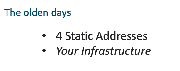 The Olden Days - Networking Stack