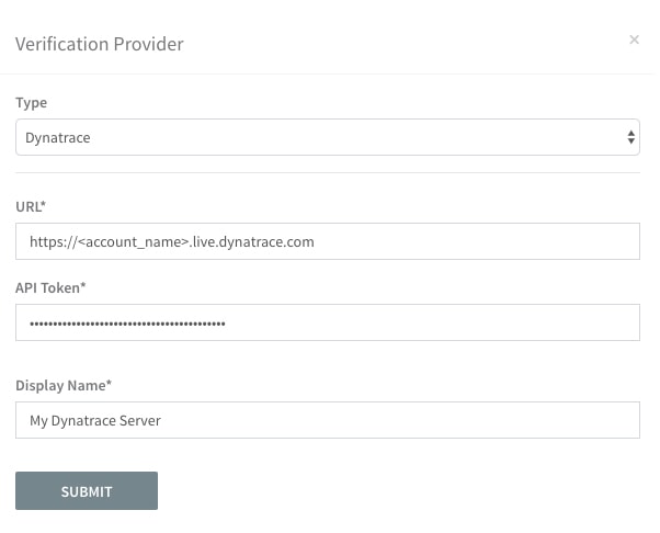 Dynatrace URL and API Token