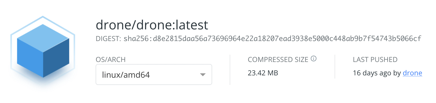 Drone docker images are much smaller