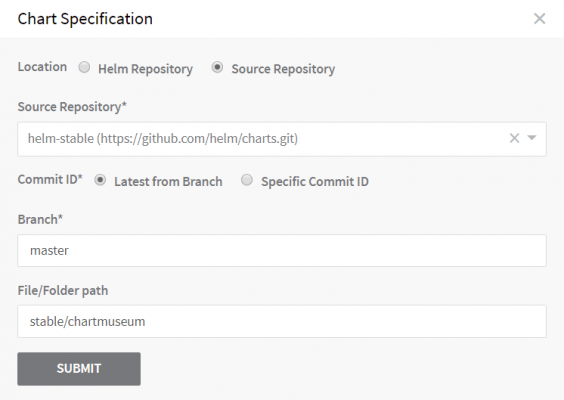 Helm Chart Specification