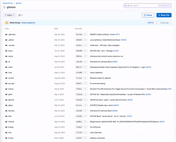 Harness Code Repository: An Integral Part of the Platform