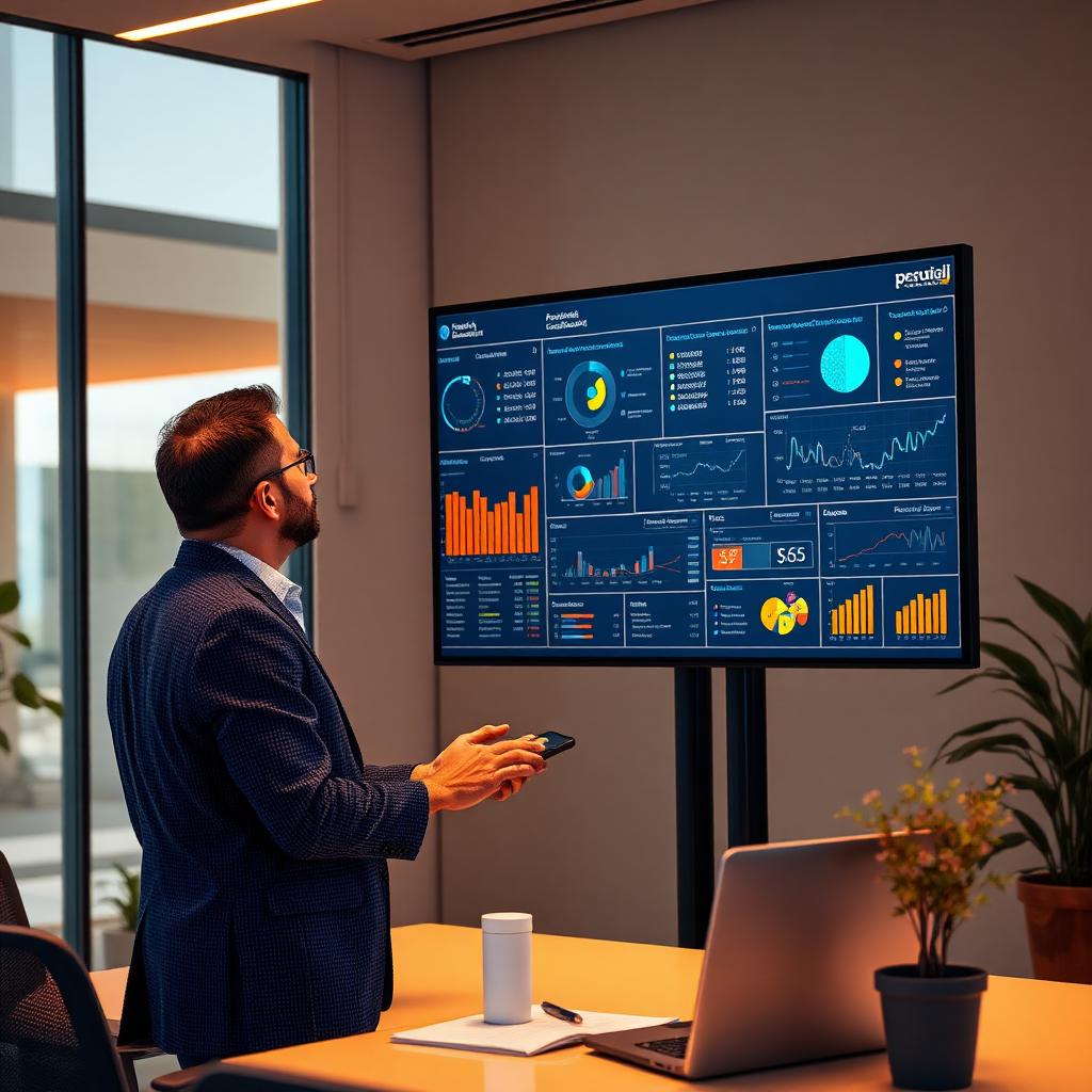 Pessoa analisando um dashboard