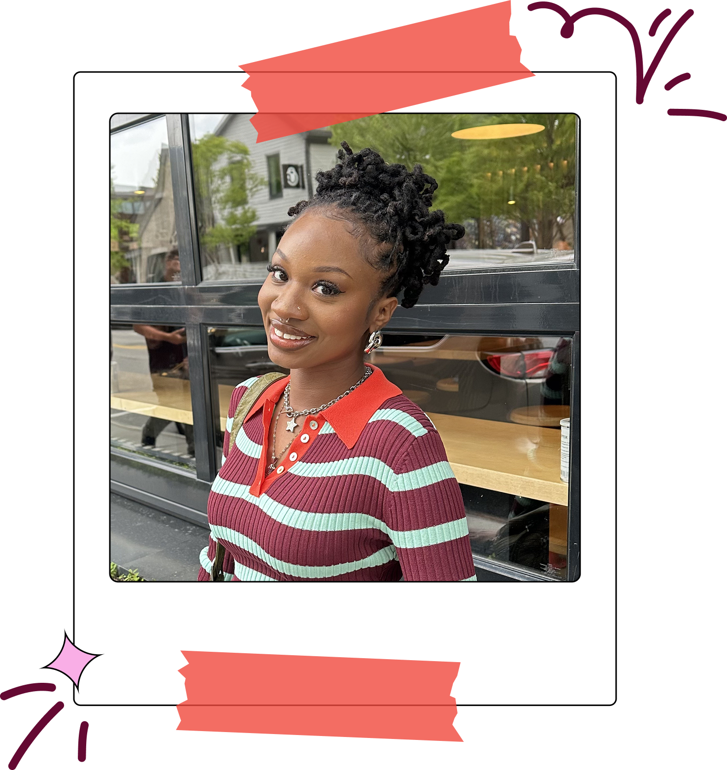 A headshot of Taylor; the product designer of this portfolio site