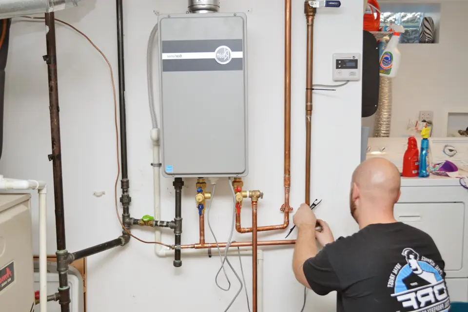 Why is my Rinnai heater filter light flashing