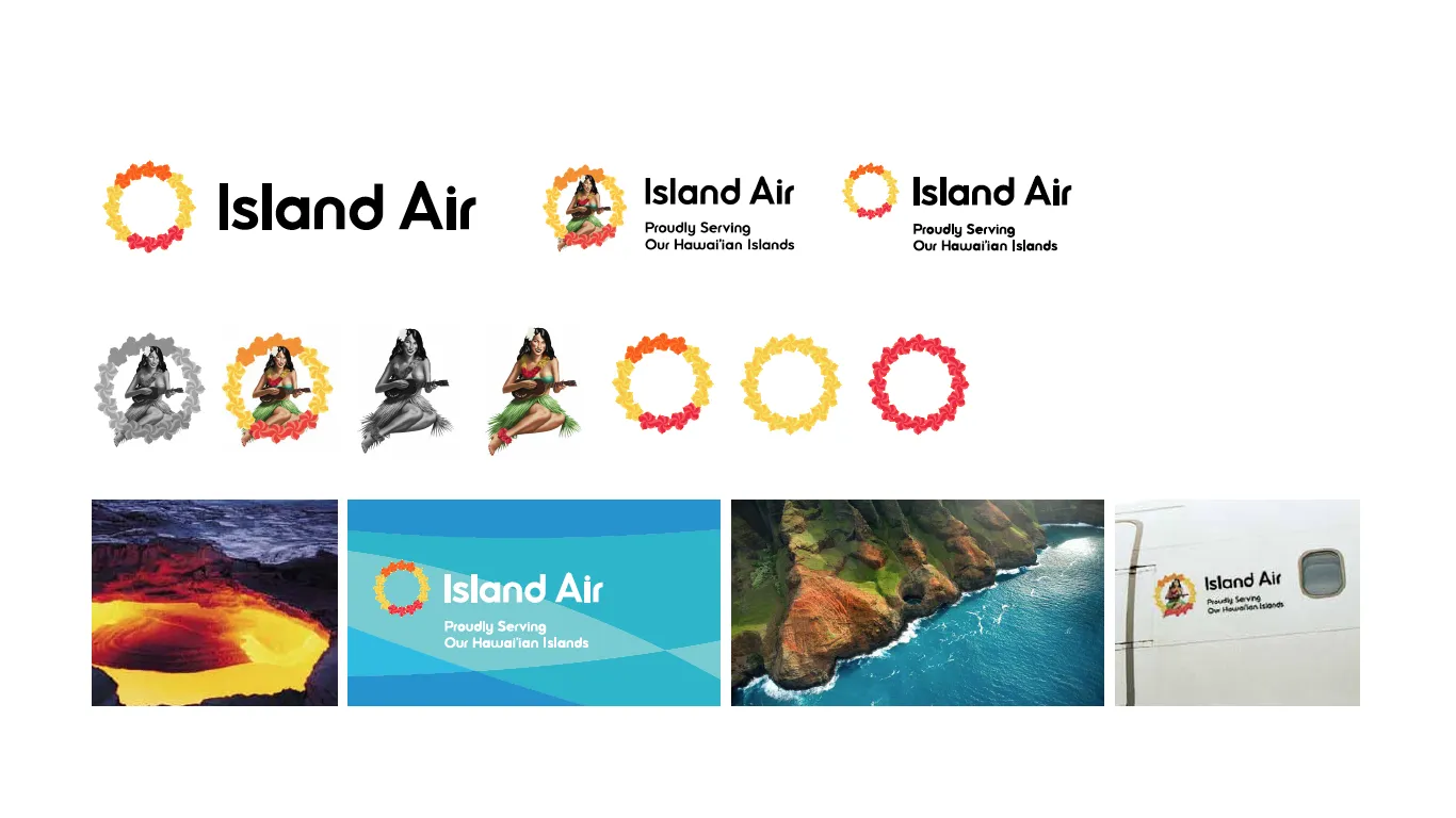 Island Air design vocabulary typography and iconography by Edmond Huot