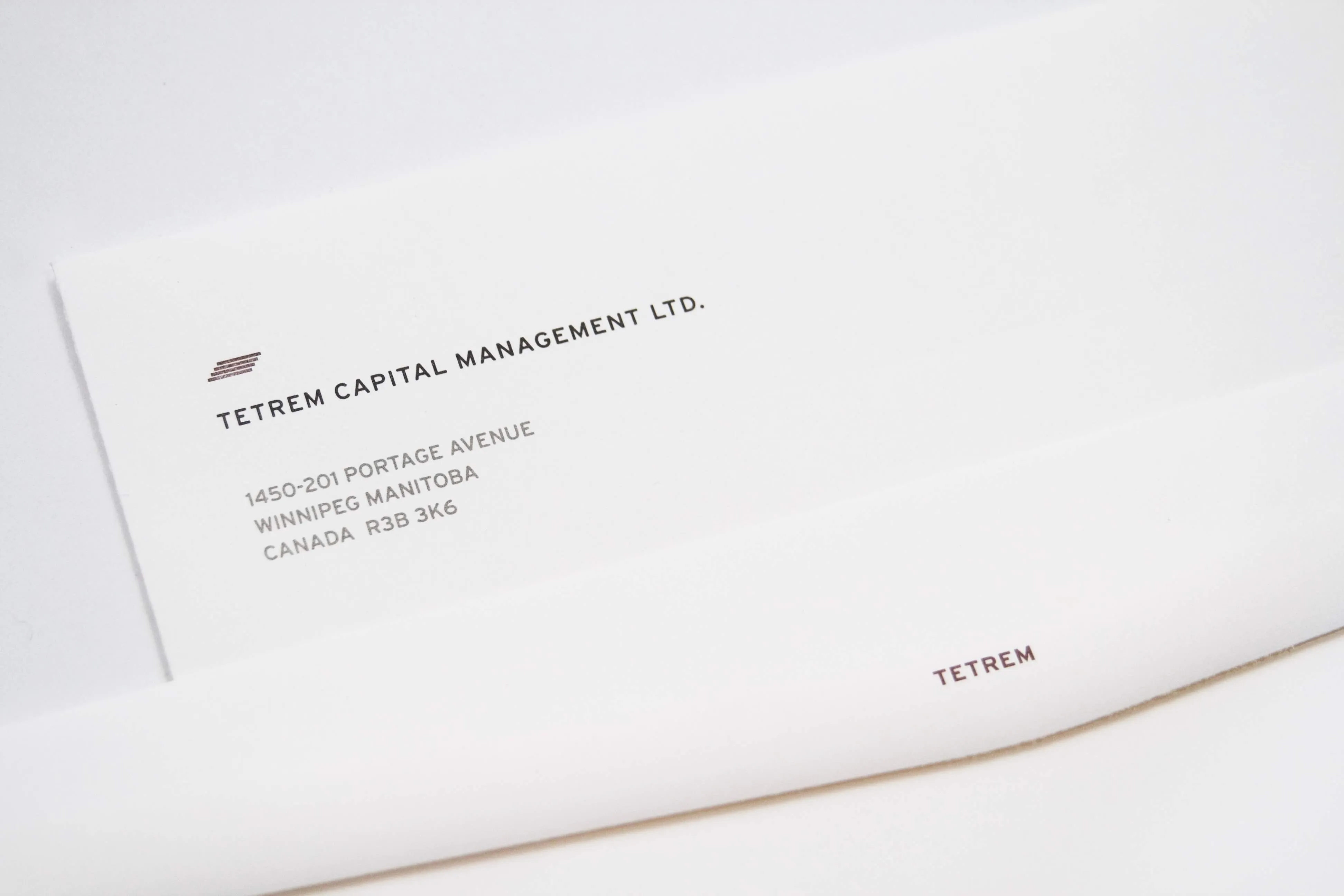 Tetrem Capital Management mail card print by Edmond Huot