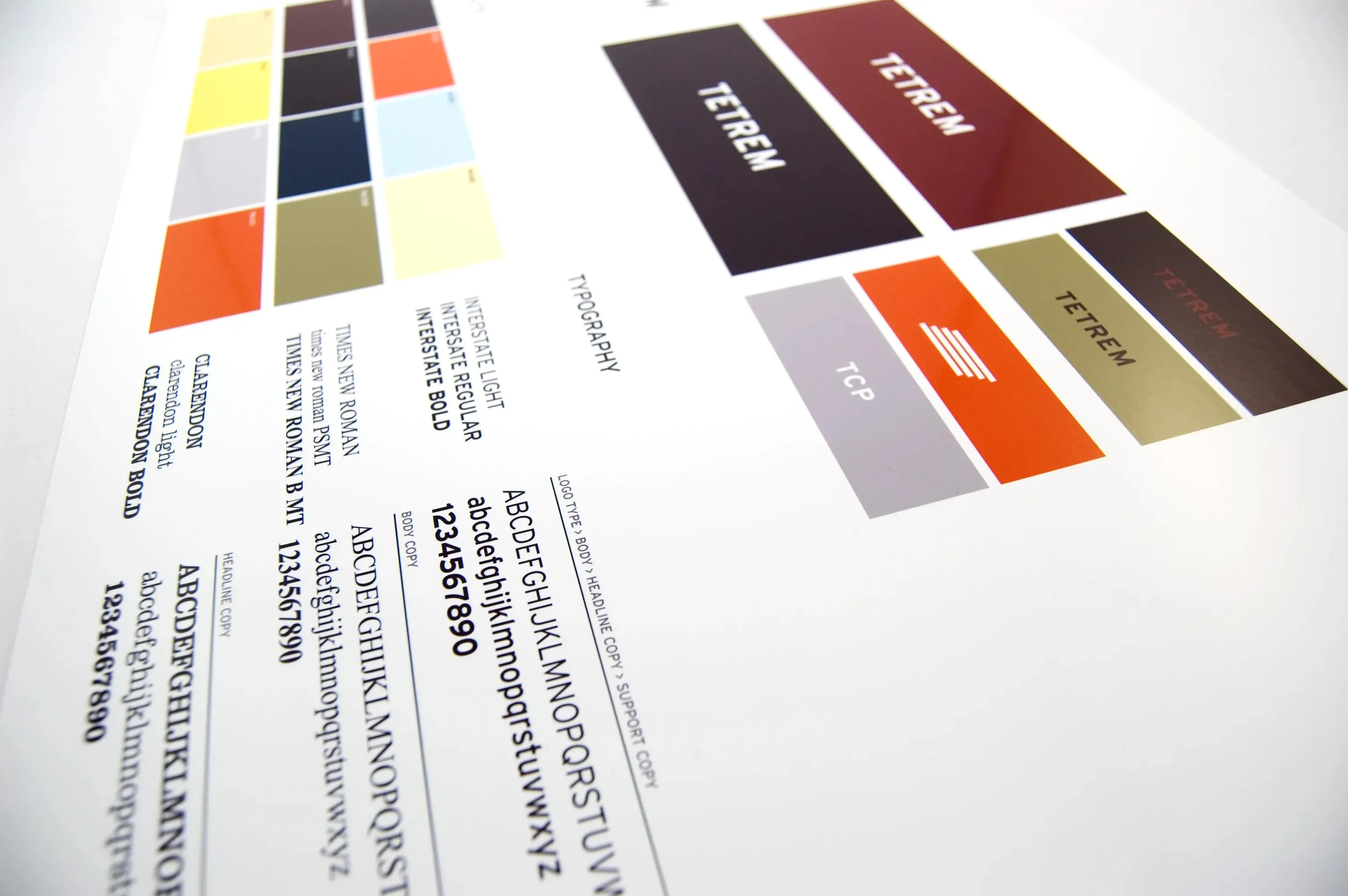 Tetrem Capital Management moodboard with color and typography by Edmond Huot