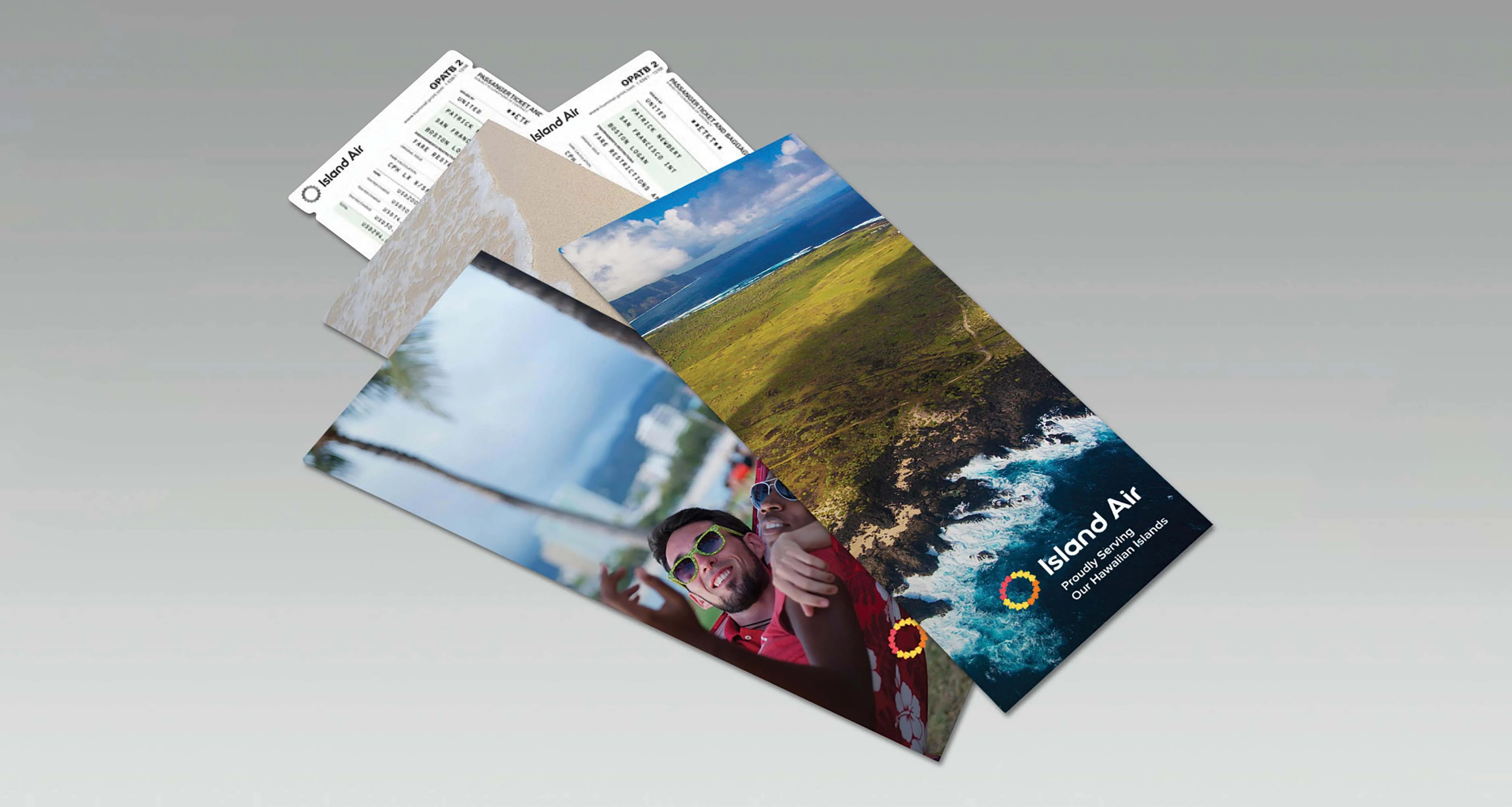 Island Air airline tickets mockups design by Edmond Huot