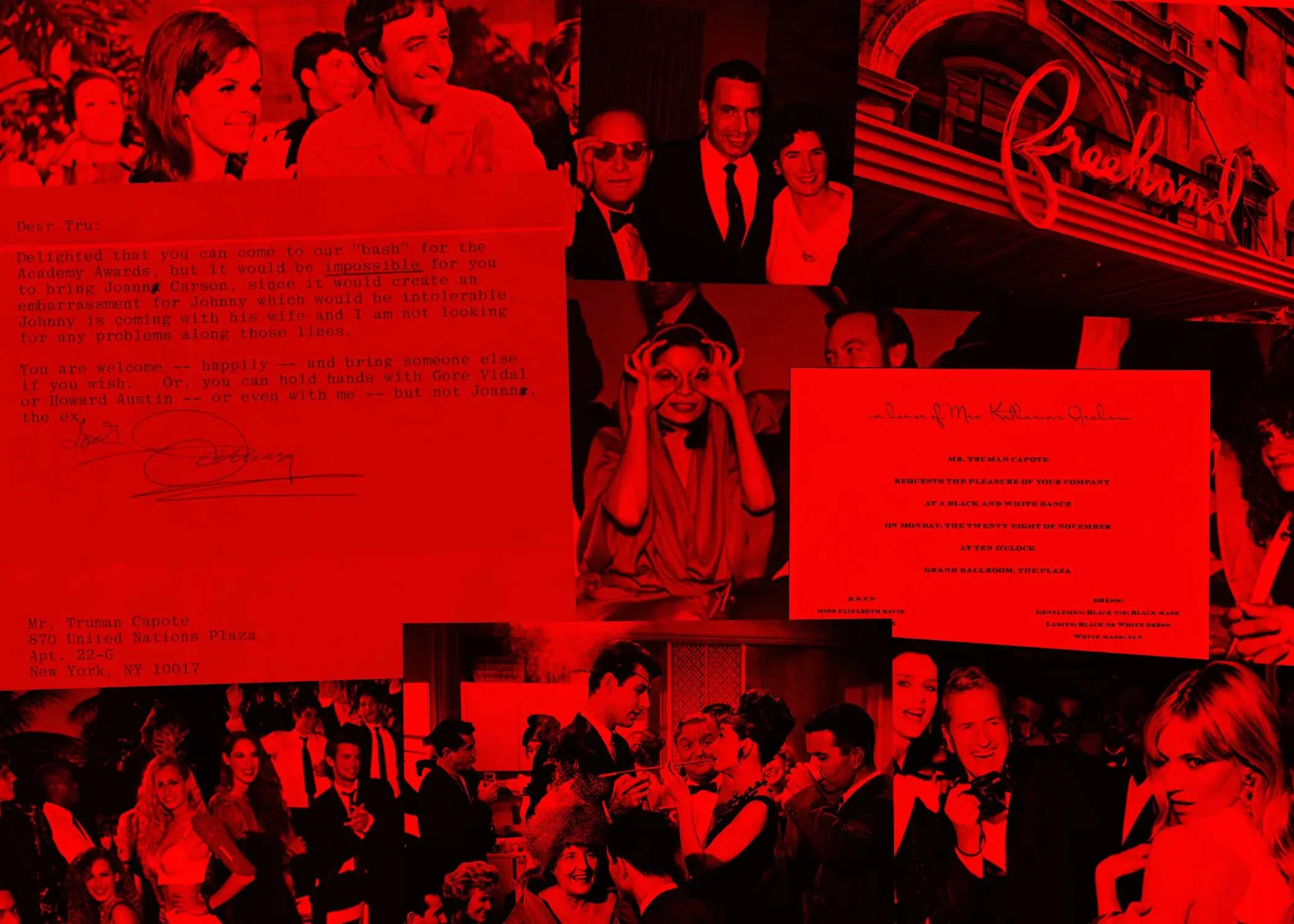 C&H Alumni red Invitation card design by Edmond Huot