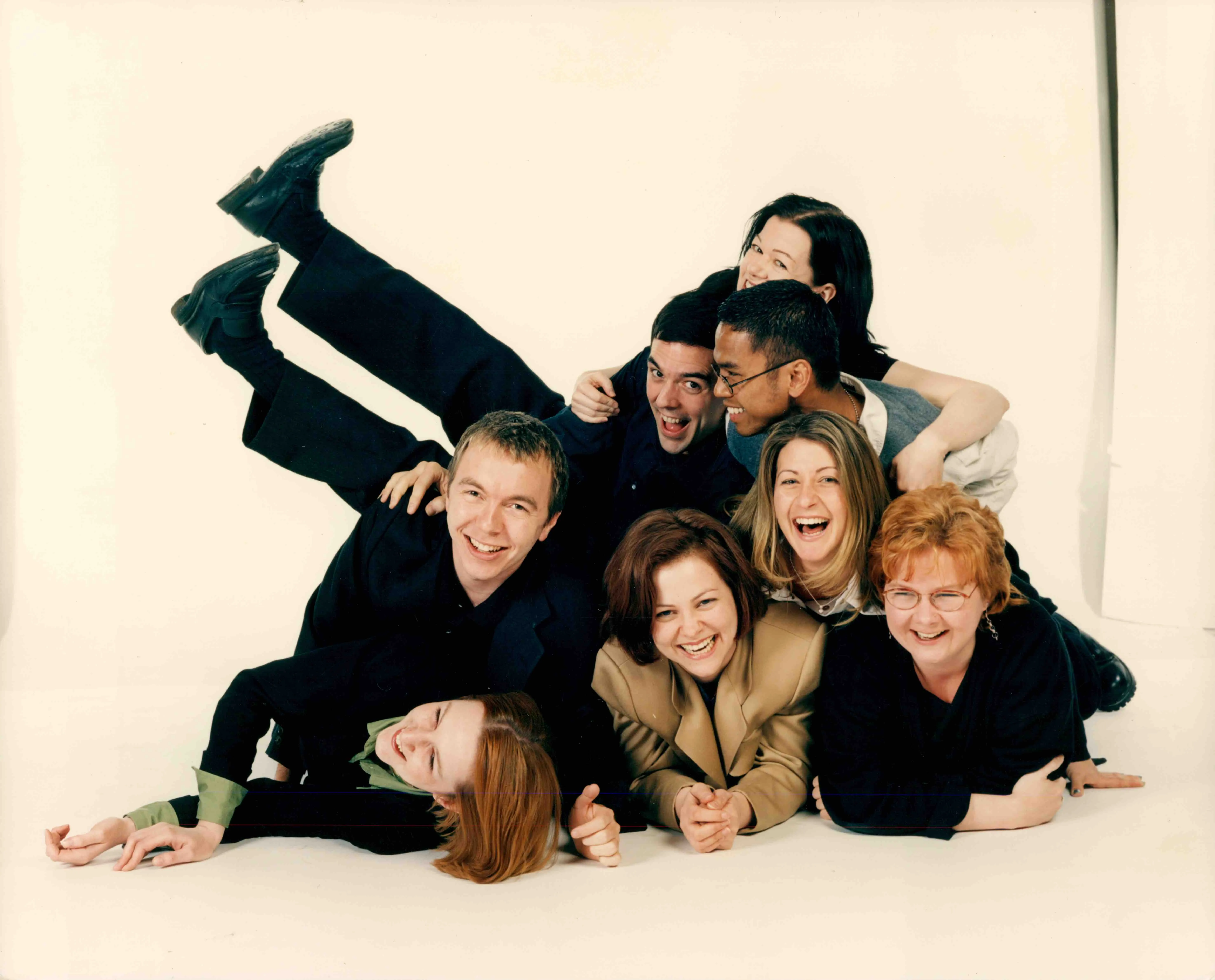 Group picture of team having fun