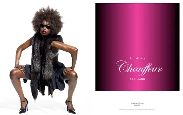 Roy Liang woman posing targeted advertisement design by Edmond Huot