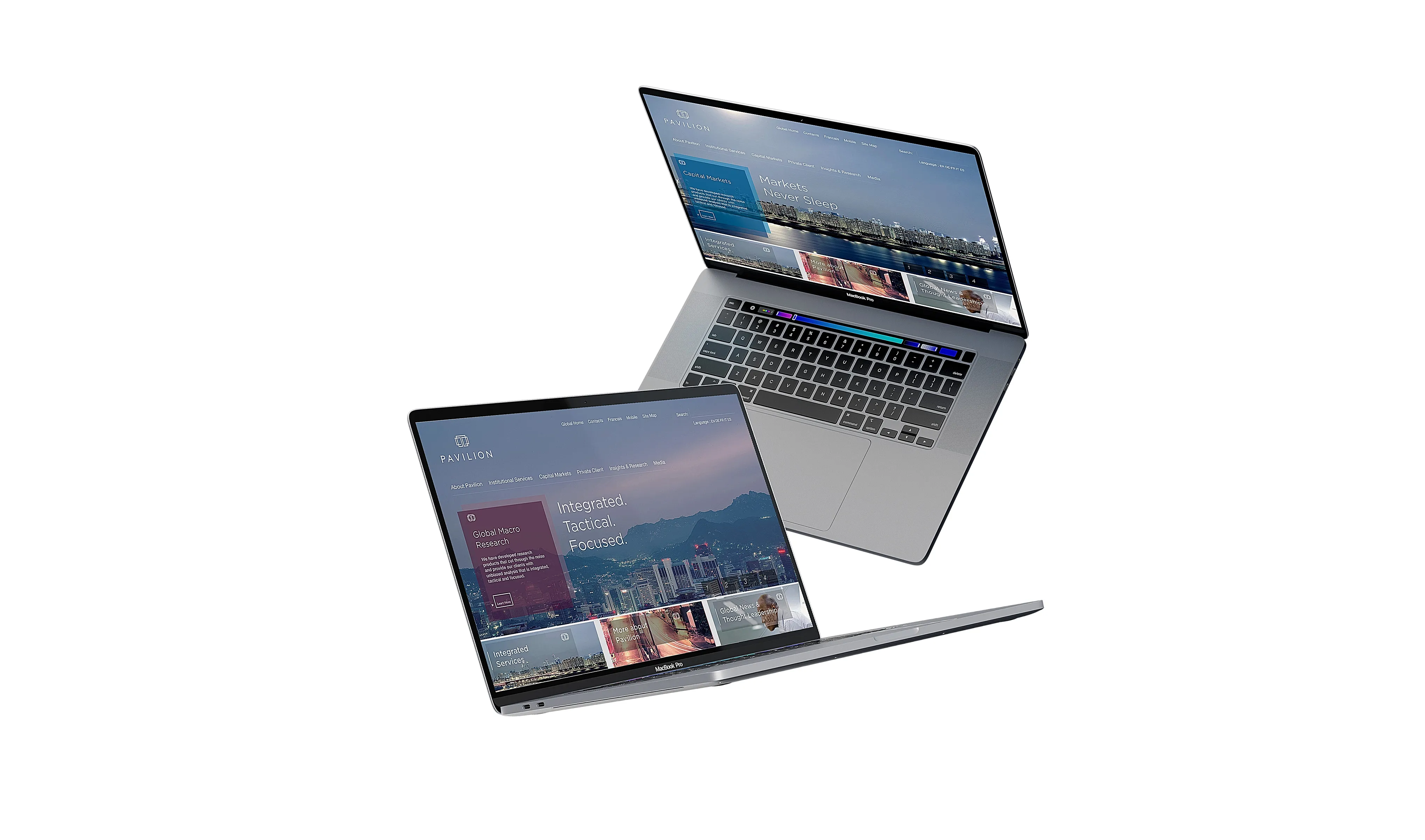 Pavilion MacBook MockUp of the Website Design by Edmond Huot and Alfredo Maldonado