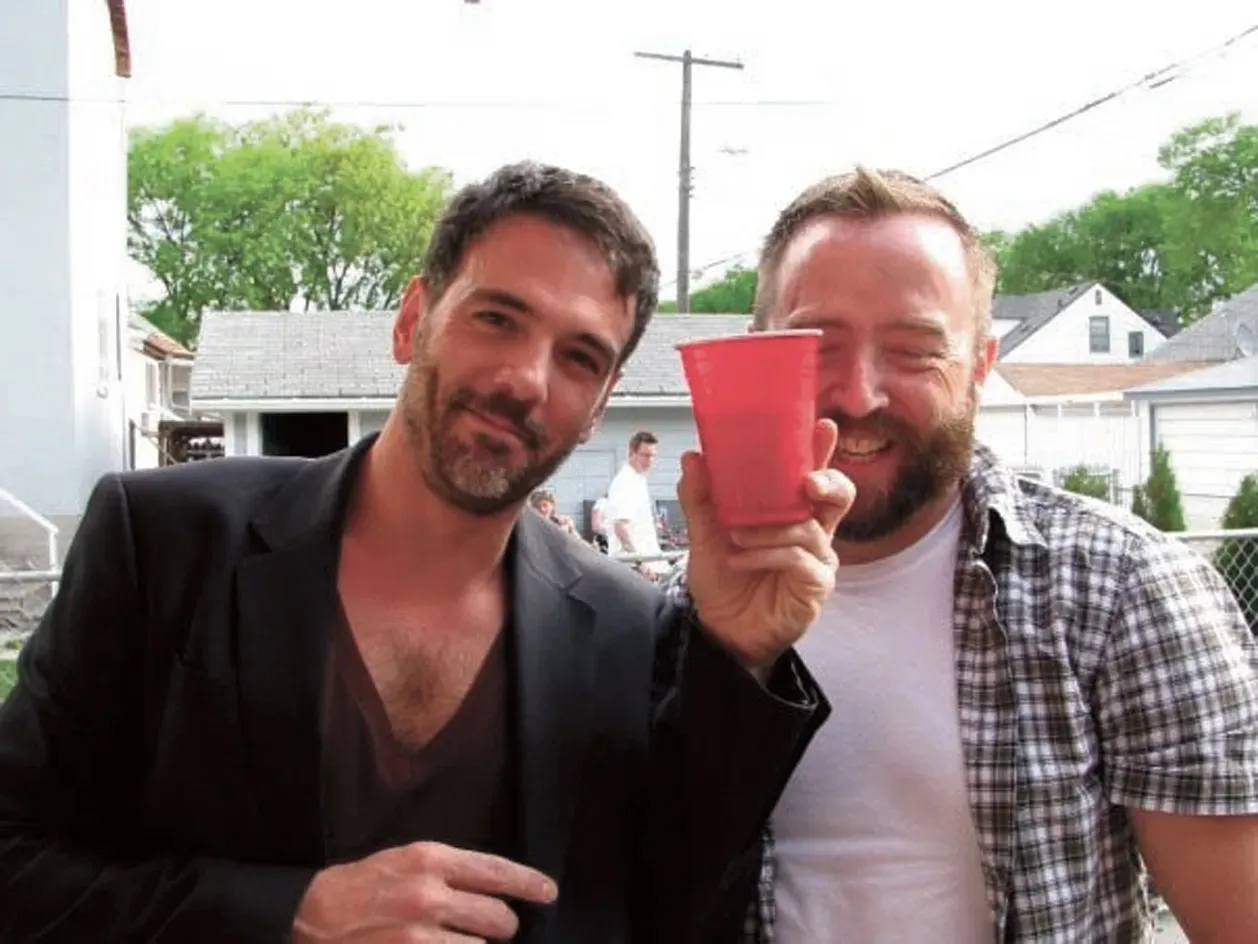 Friends holding a red cup