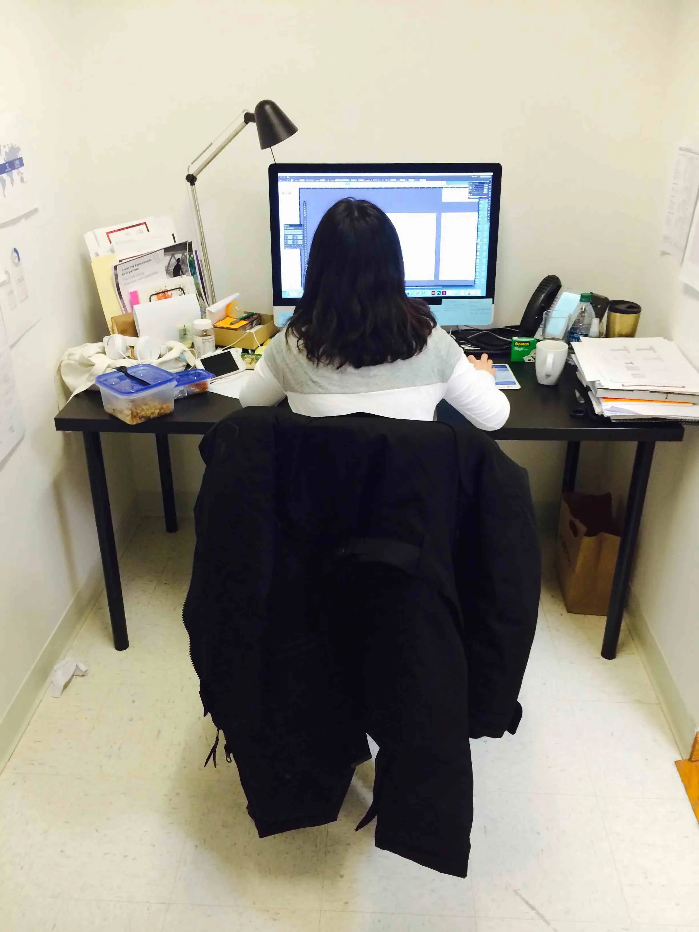 Woman working on computer