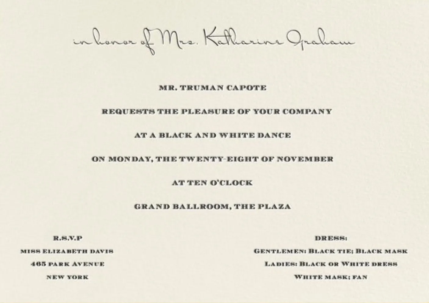 Grand Ballroom invitation