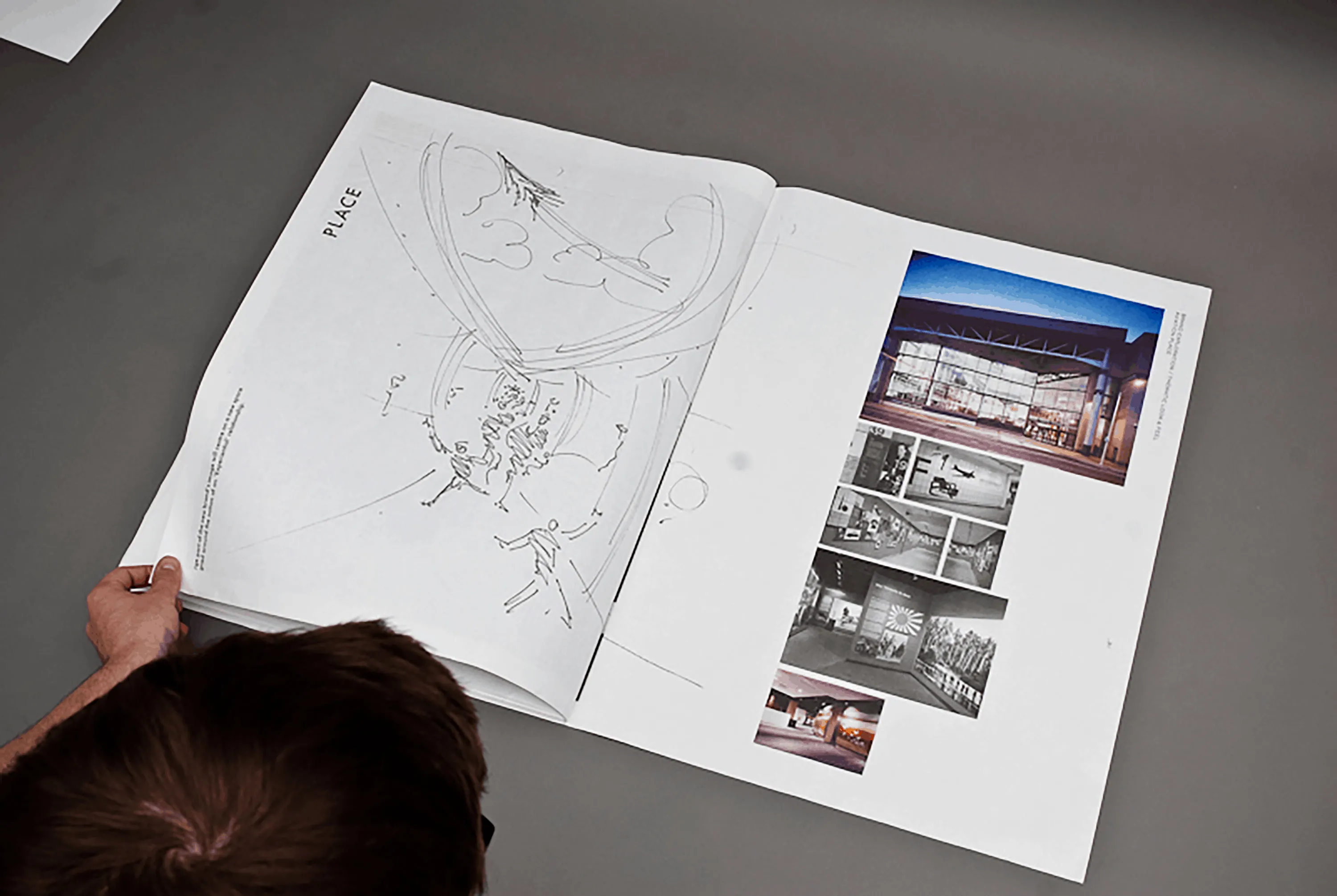 Aviation Museum Broadsheet spread with imagery by Edmond Huot