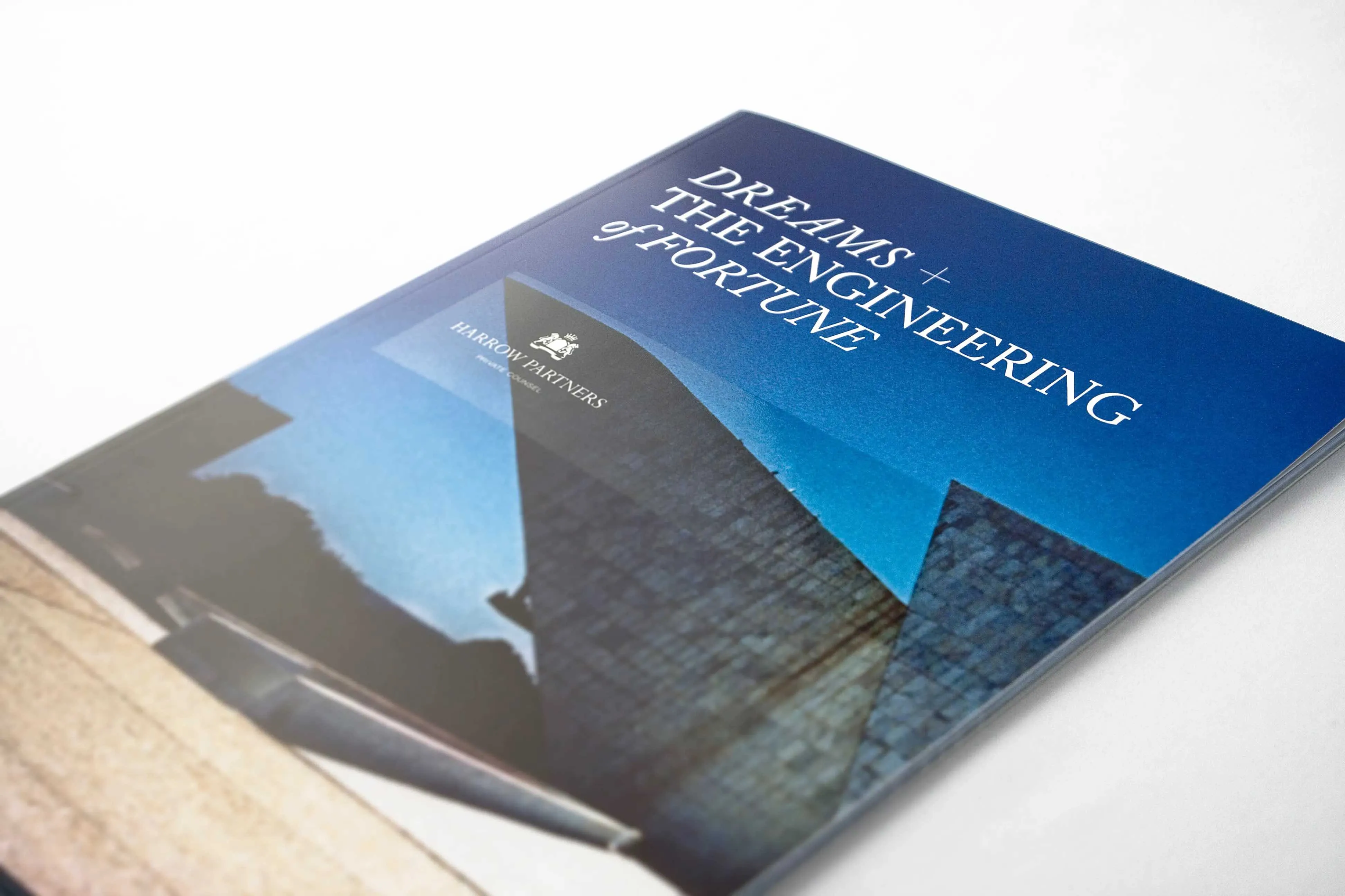 Harrow Partners Magazine cover with architecture structure design by Edmond Huot