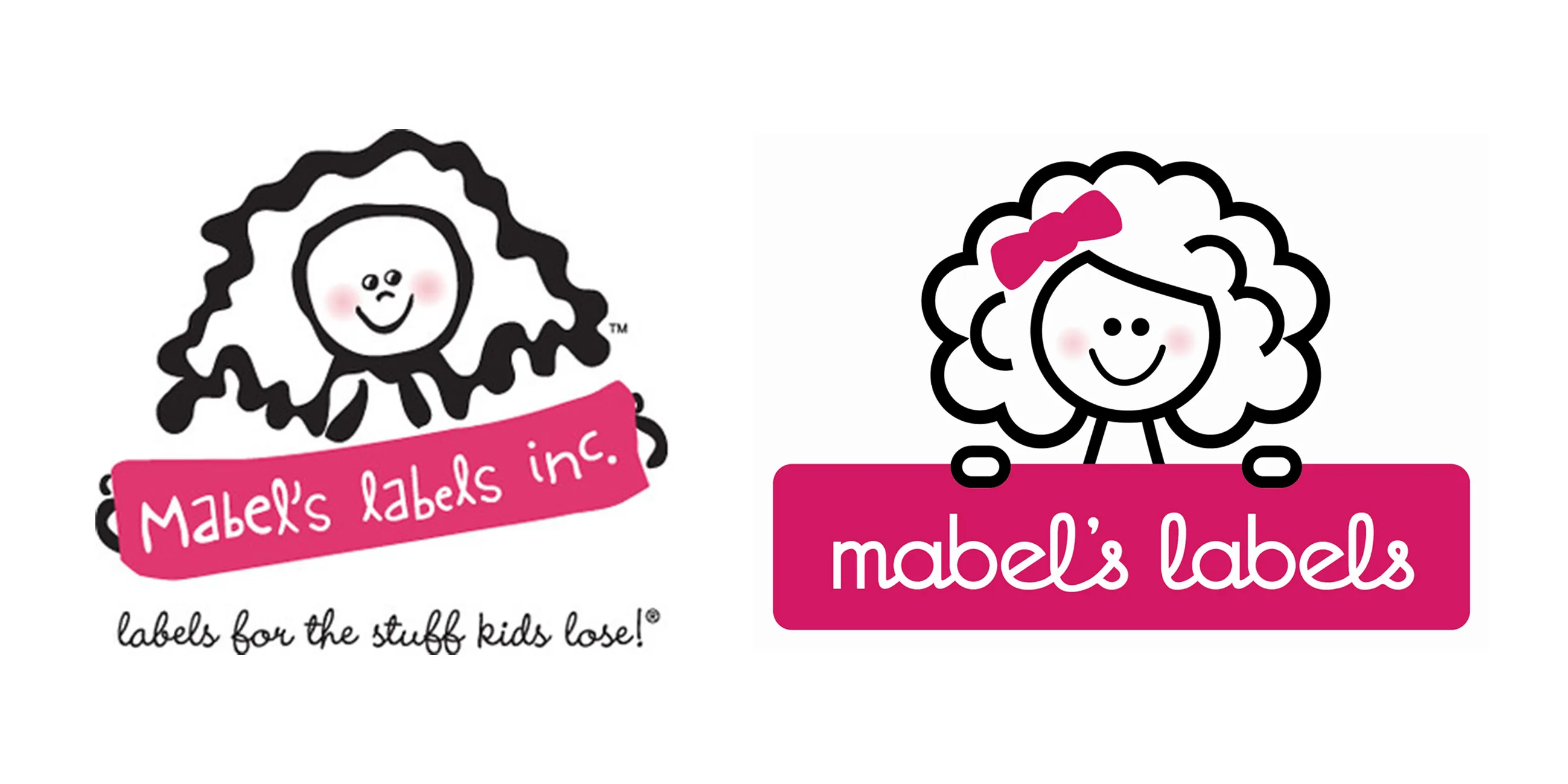 Mabel's labels before and after logo design by Edmond Huot