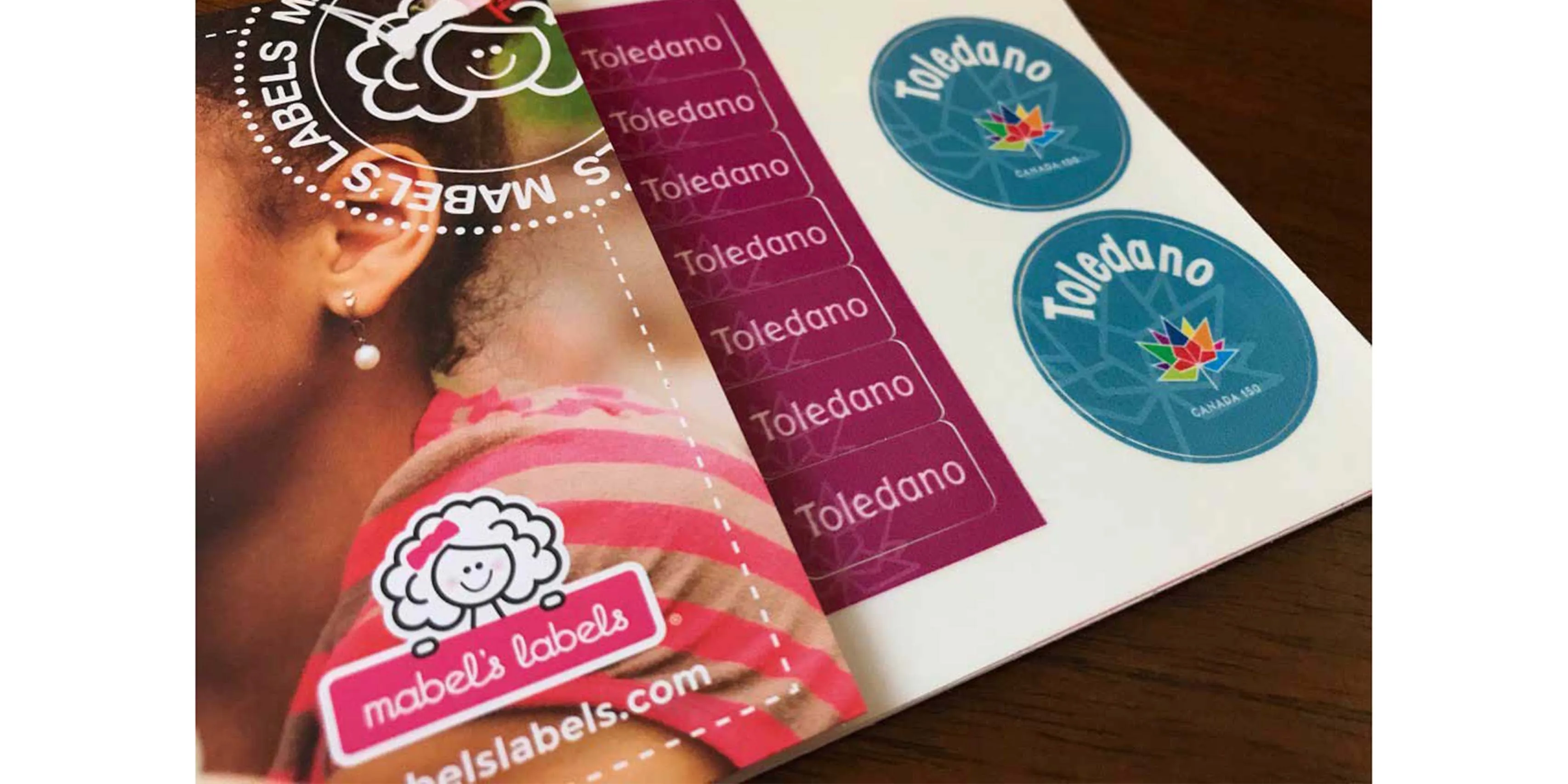 Mabel's labels Stickers  design with magazines on top curated by Edmond Huot