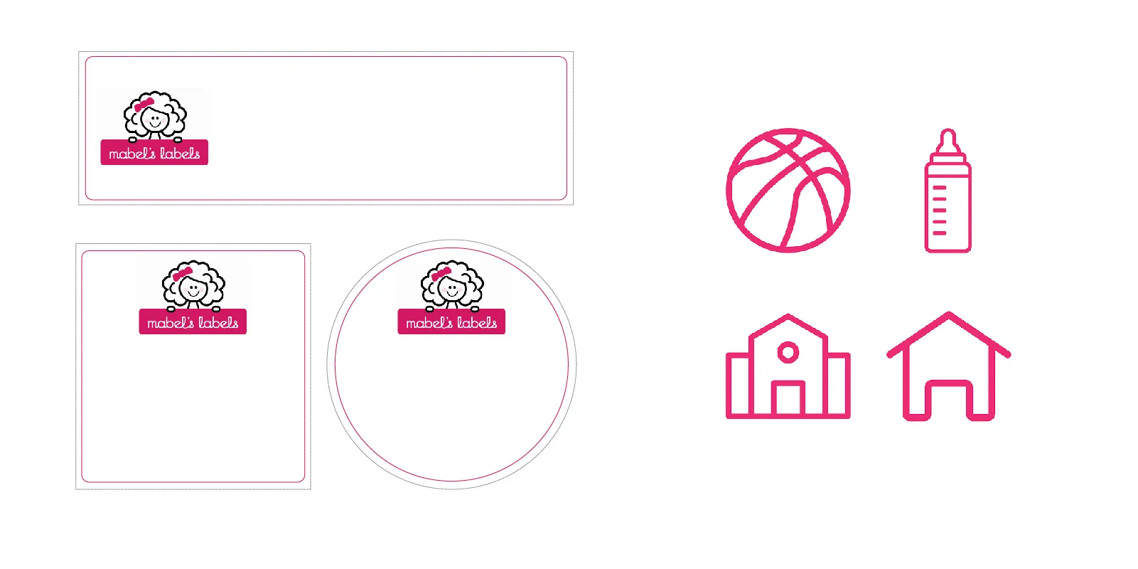Mabel's labels Sticker Designs and iconography by Edmond Huot
