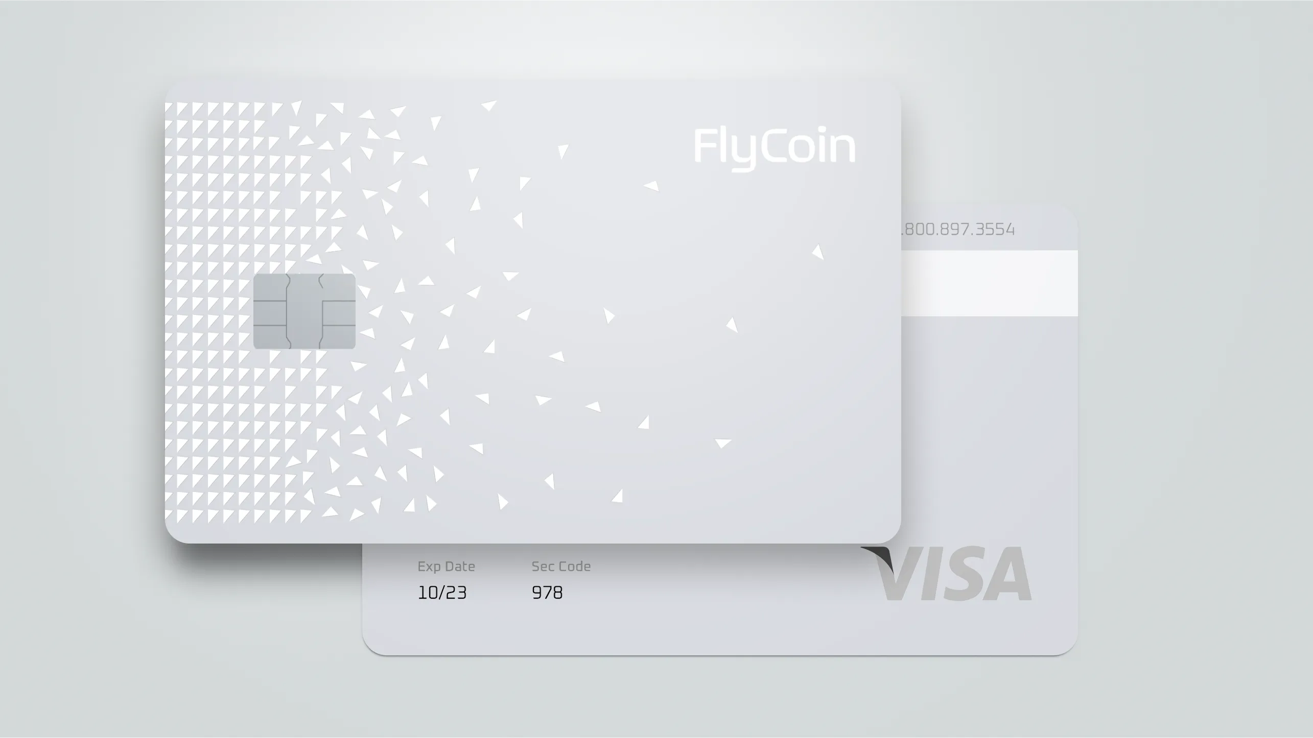 FlyCoin Grey Credit Card rewards system mockup design by Edmond Huot