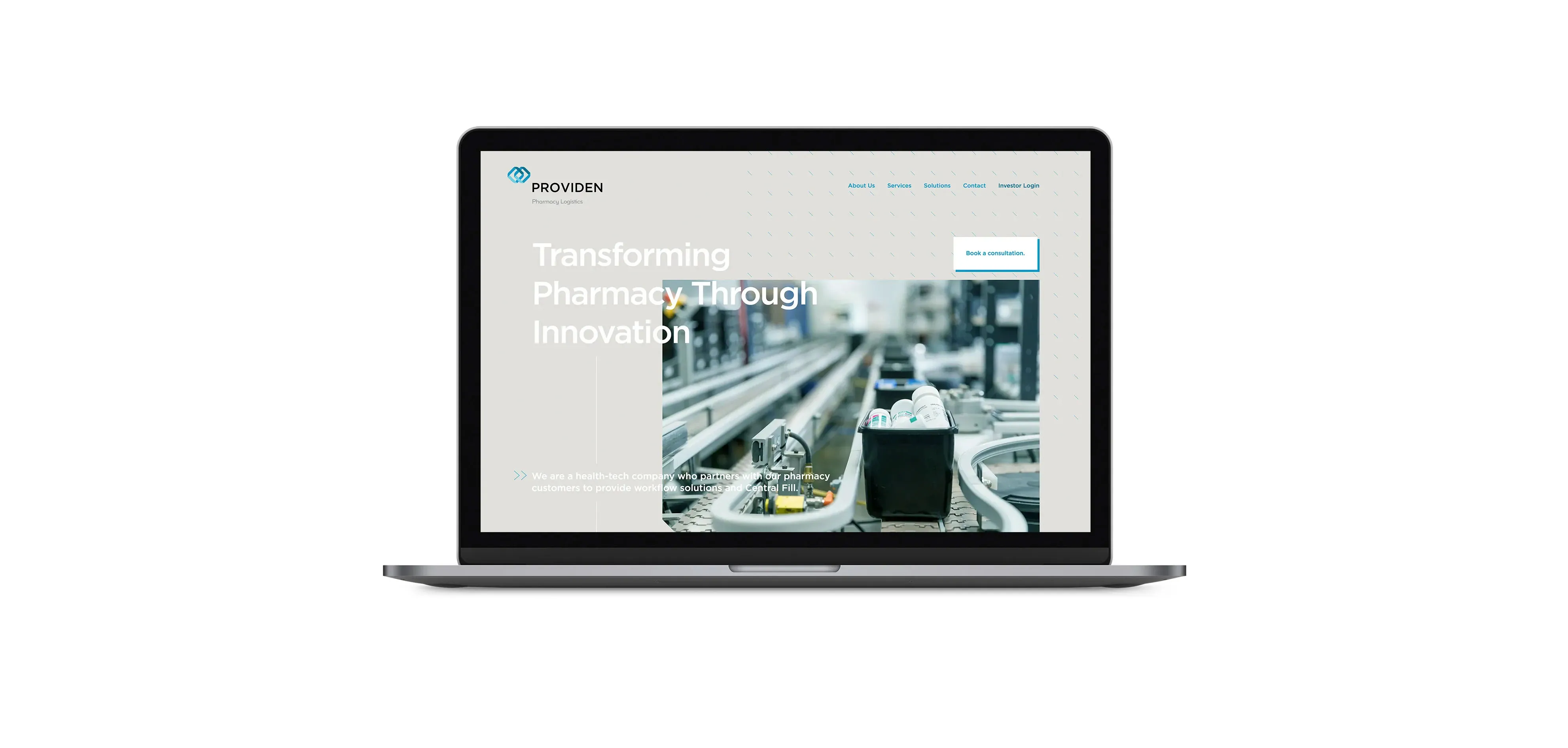 Providen Pharmacy Logistics Website design UI UX design by Edmond Huot