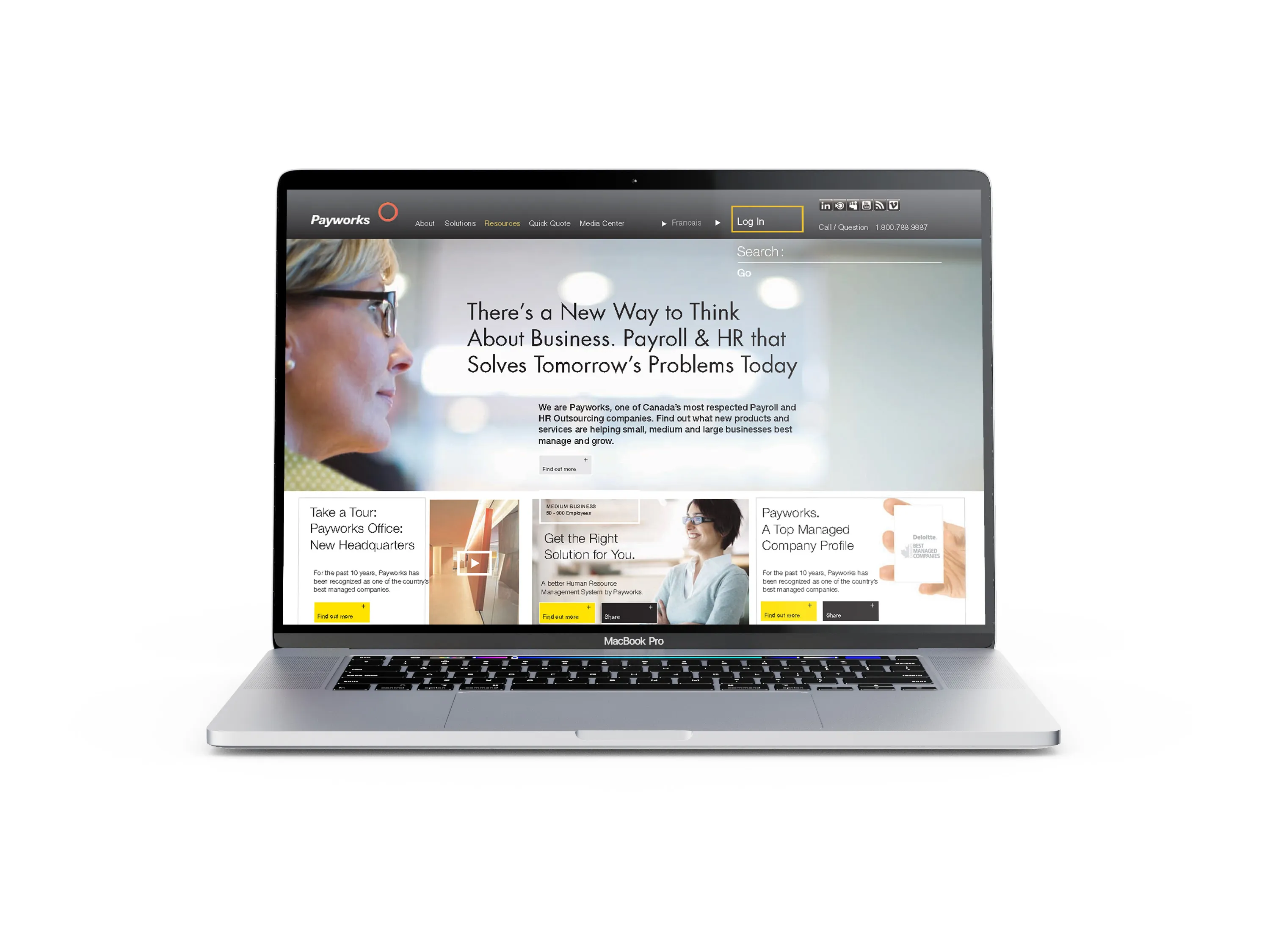 Payworks Website Macbook Mockup UI UX design by Edmond Huot